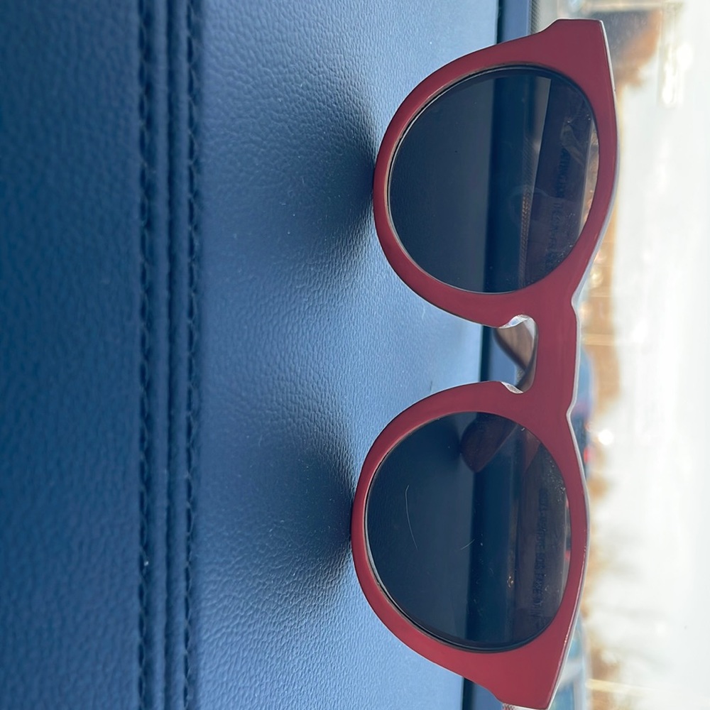 W/SUN Sunnies. Wood & peach color made in France